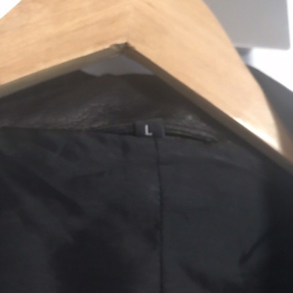 Black Suede And Leather Jacket L like all saints - Picture 5 of 6